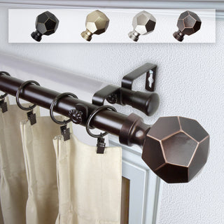 Theobald 1" Double Curtain Rod, Bronze, 28-48"