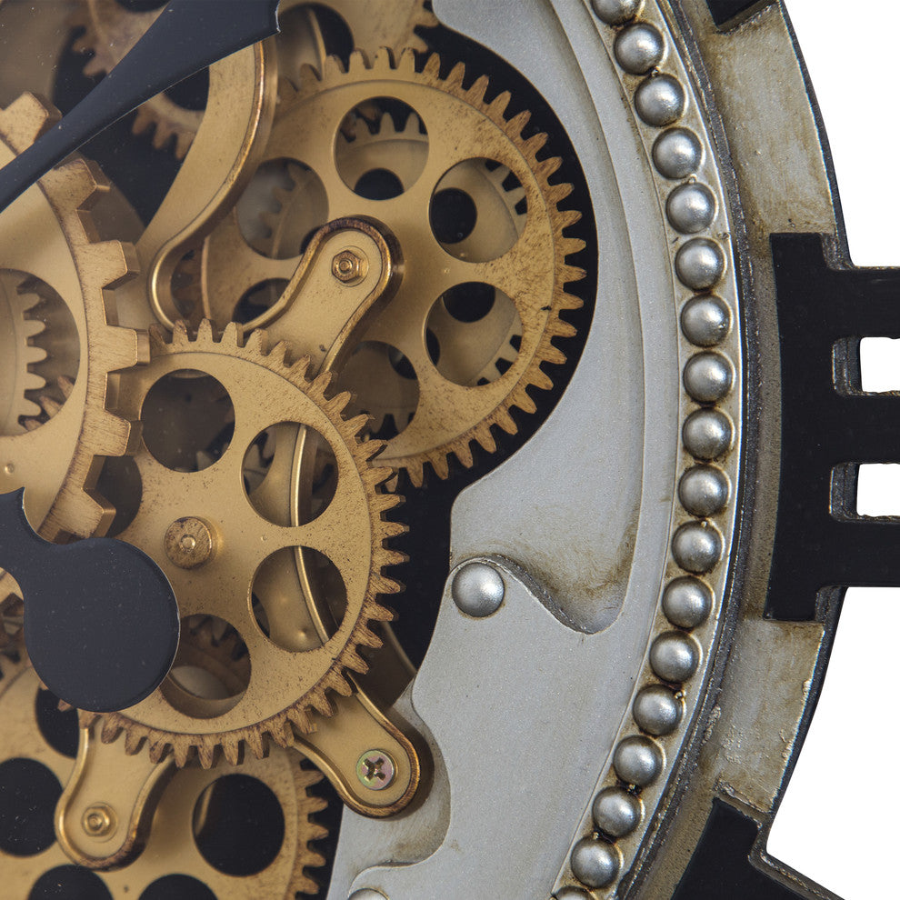 Gold Gear Clock