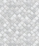 Natural Faux 2, Geometric Stone Wood Rustic Wallpaper, Light Gray, Roll, 21"x33'