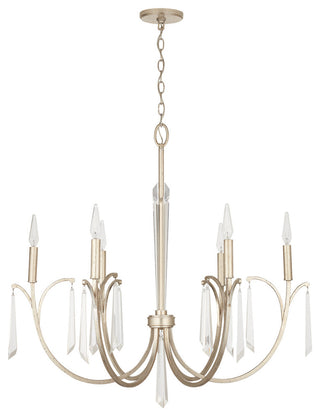 Capital Lighting 437061 Gwyneth 6 Light 34"W Crystal Chandelier - Winter Gold