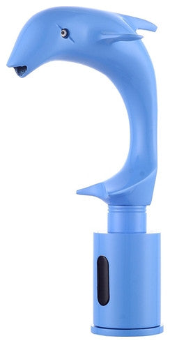Austin Blue Painted Solid Brass Dolphin Shaped Automatic Touchless Sensor Faucet