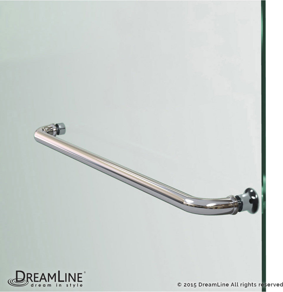 DreamLine AquaLux 56"-60"x58" Hinged Tub Door, Chrome