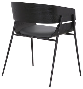 Bronte Wood and Metal Contemporary Dining Room Chairs Set of 2