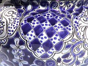 Blue Talavera Ceramic Pot