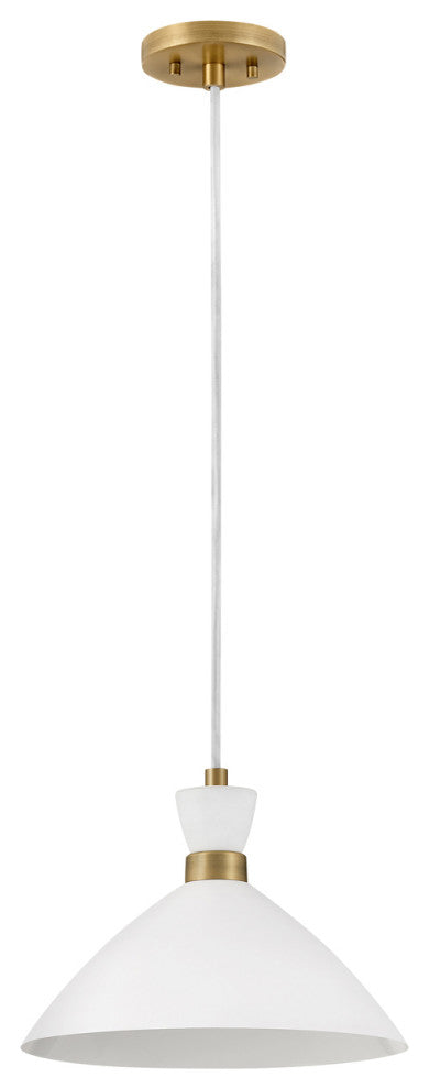 Lark Simon Single Light Convertible Pendant, Matte White