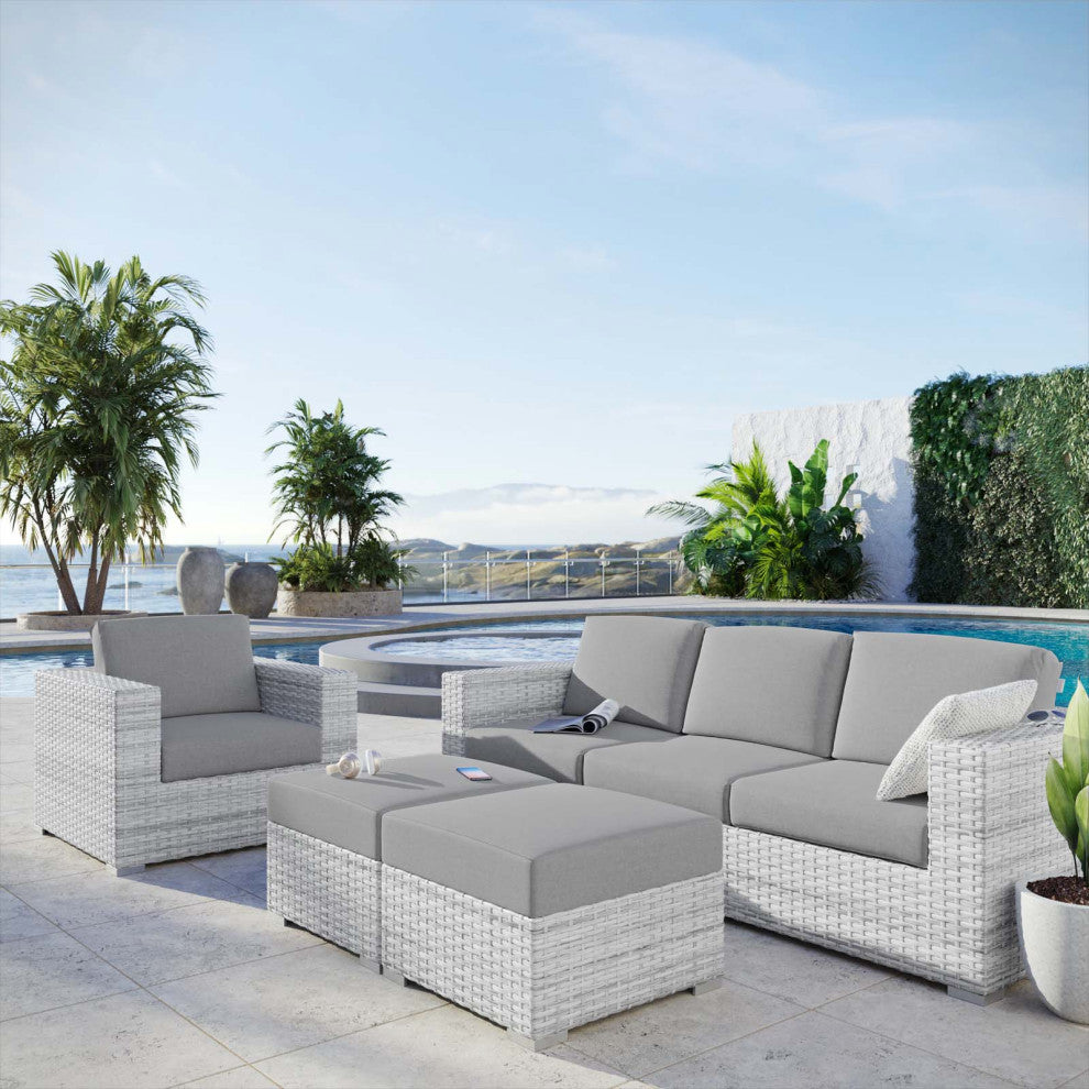 Convene 4-Piece Outdoor Patio Set - Light Gray Gray