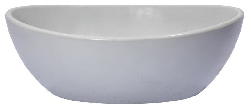 Eden Bath EB_N012LG Oval Concrete Vessel Sink - Light Earthen Gray