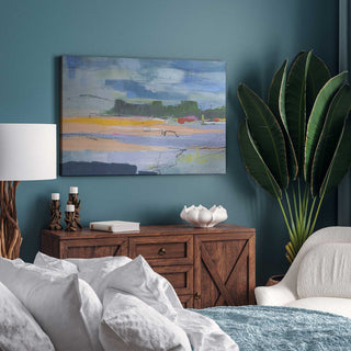 "Twilight's First Glow" - Abstract Dusk Canvas Art
