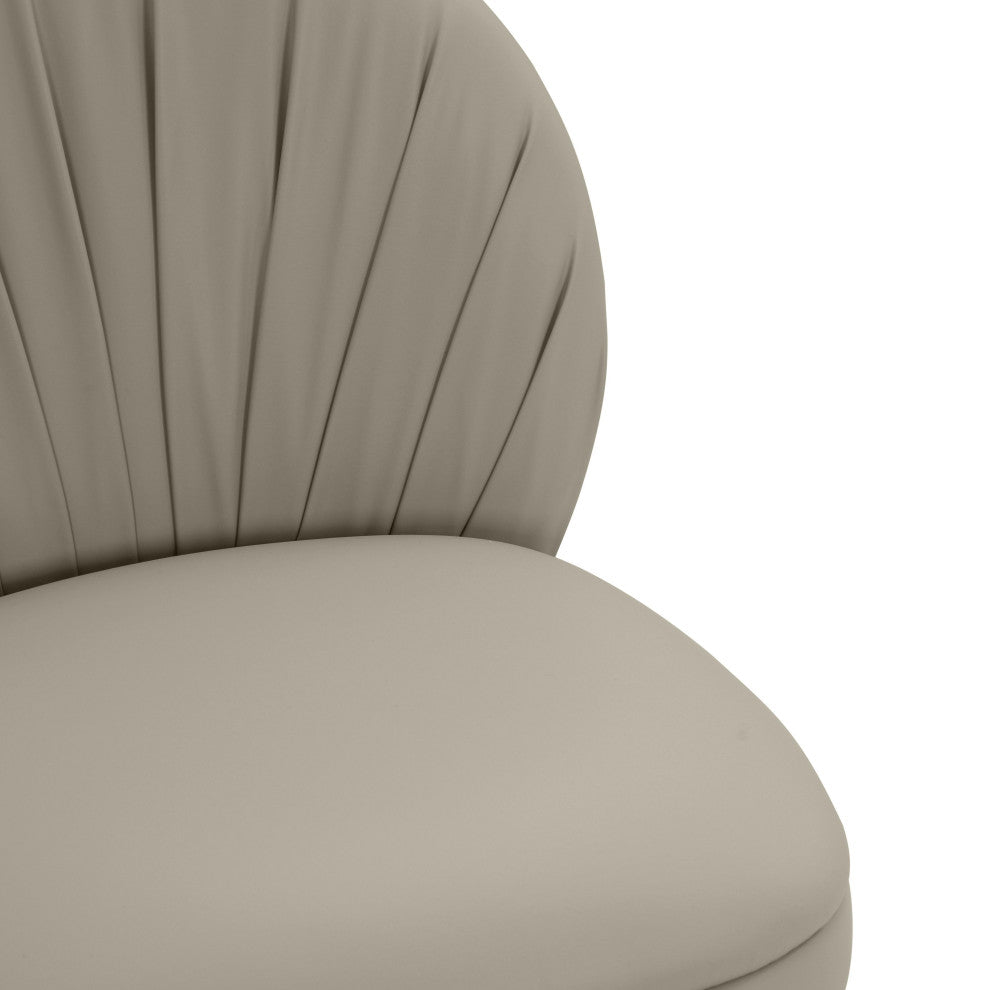 Aliyah Gray Vegan Leather Dining Chair