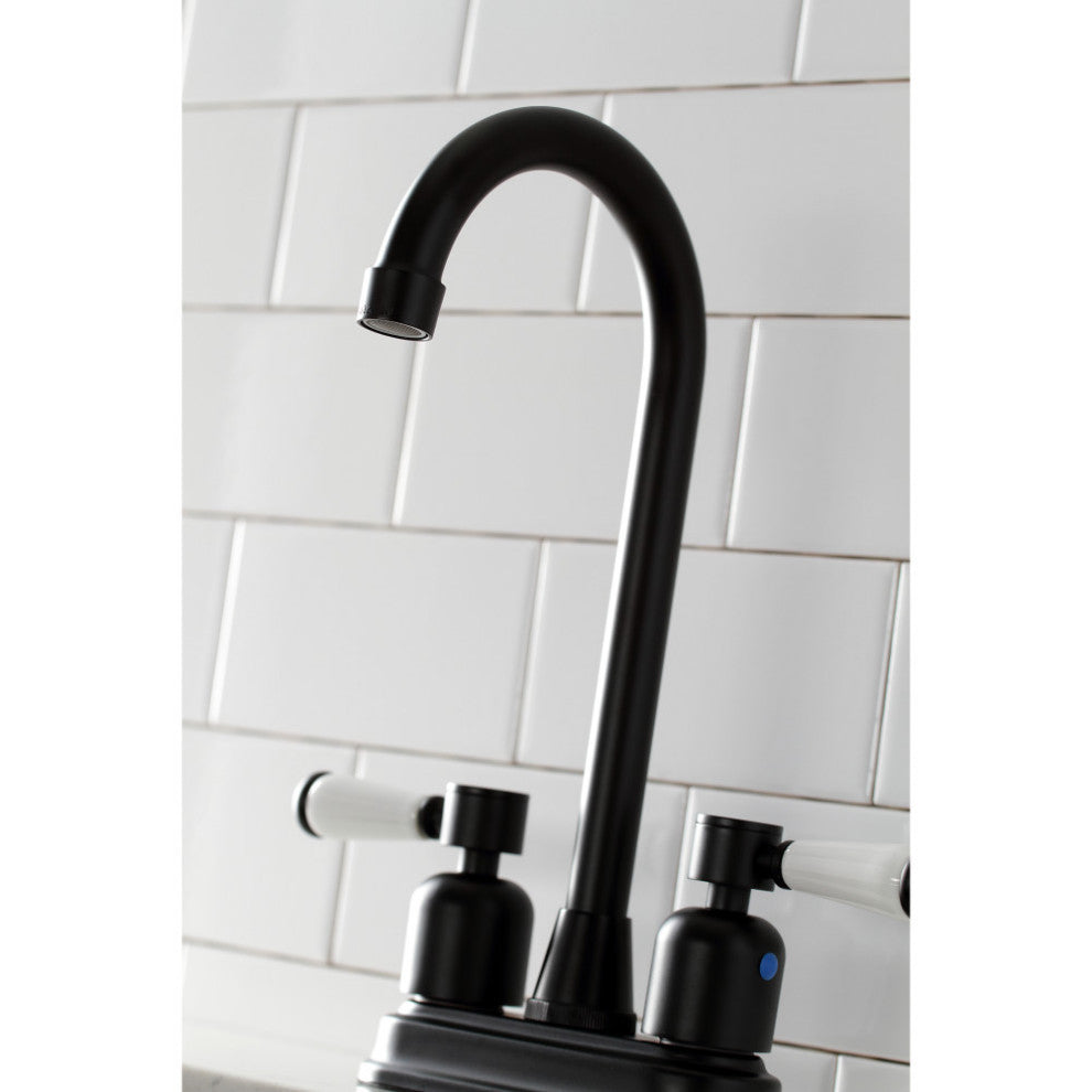 Kingston Brass KB8490DPL Paris Bar Faucet, Matte Black