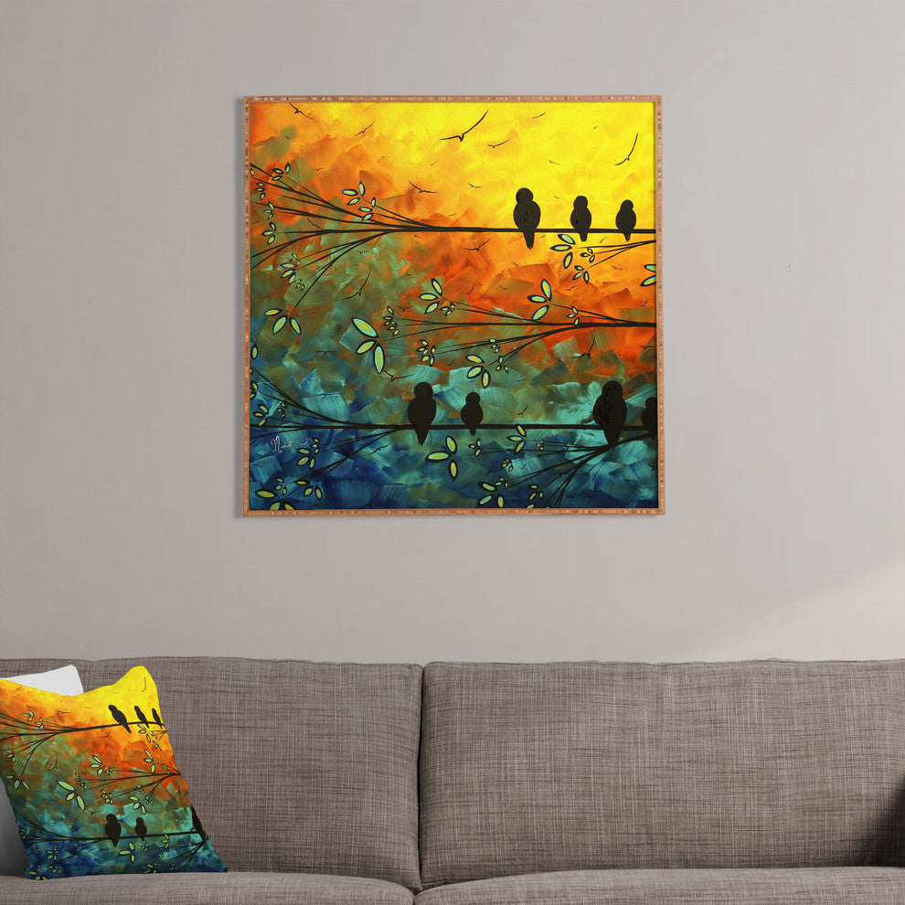 Deny Designs Madart Inc Birds Of A Feather Framed Wall Art