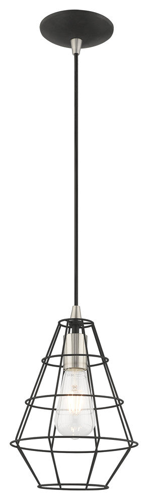 Livex Lighting Black 1-Light Mini Pendant