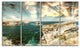 "Rocks At Great Ocean Road Victoria" Seascape Art Canvas, 4 Panels, 48"x28"