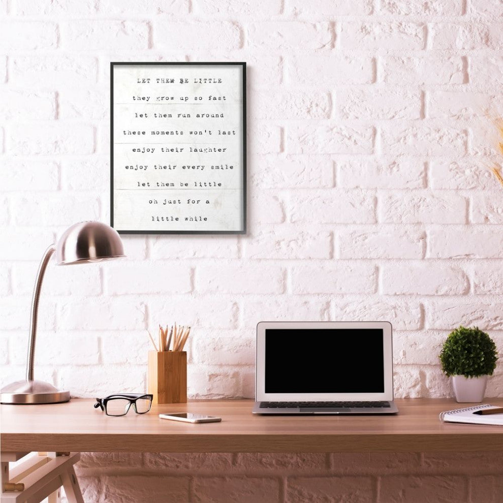 Stupell Industries Let Them Be Little Kids Inspirational Word Design, 24"x30"