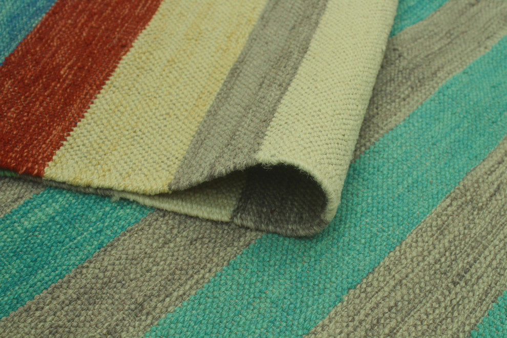 Winchester Kilim Myani Gray/Blue Rug, 6'8x9'9