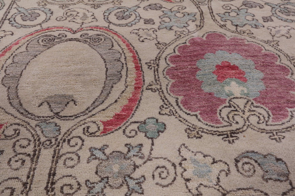William Morris Hand Knotted Wool Rug 9' 1" X 11' 4" Q4614