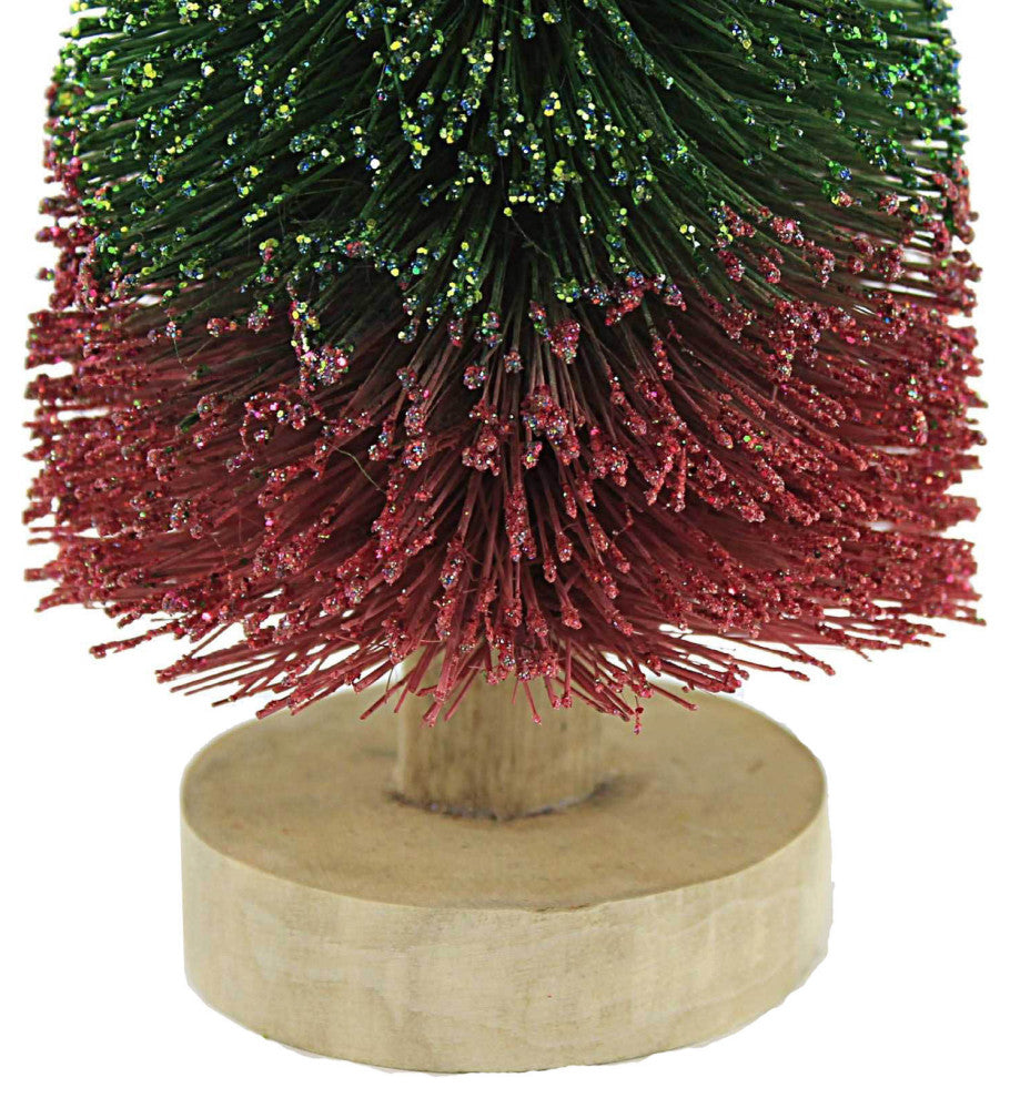 Cody Foster Buri Tree Red/Green Ombre Christmas Sparkle Wood