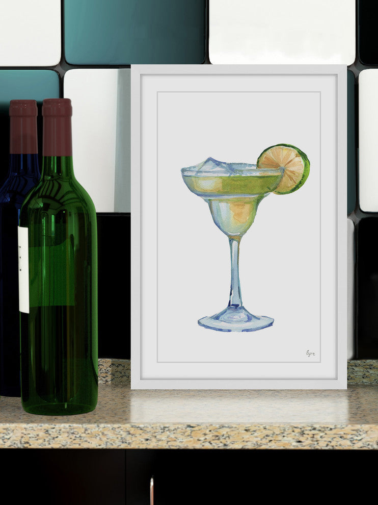 "Lime Margarita II" Framed Painting Print, 20"x30"
