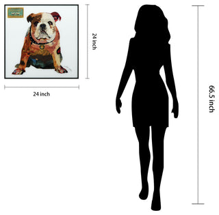 "Men's Best Bully"  Printed Wall Art Framed With Black Anodized Aluminum