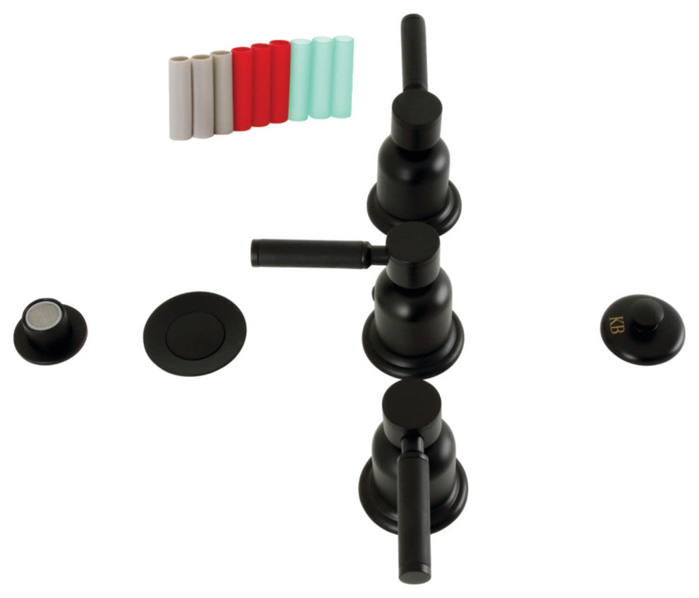 Kingston Brass KB632.DKL Kaiser 1.5 GPM Widespread Bidet Faucet - Matte Black