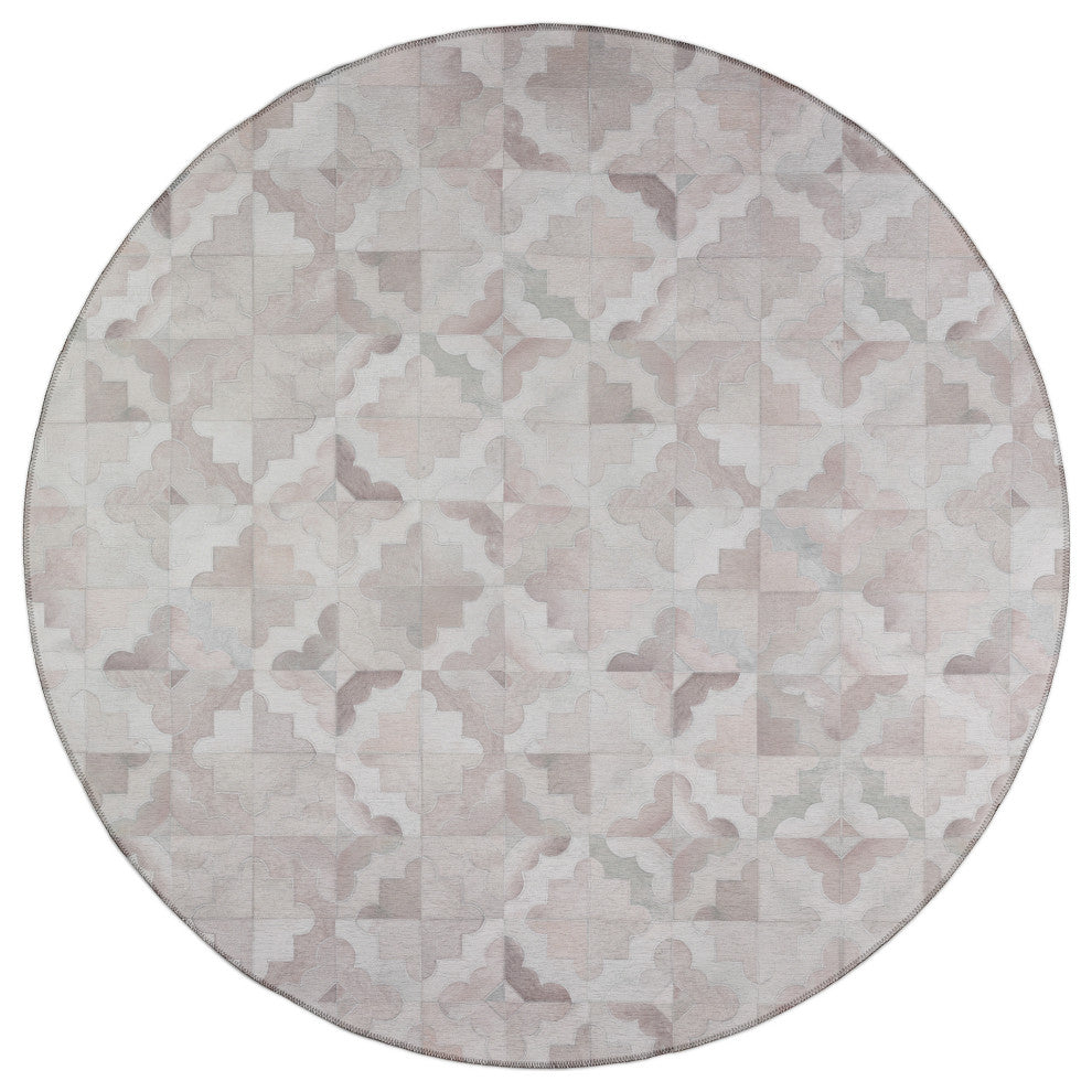 Indoor/Outdoor Stetson SS8 Linen Machine Washable 8' x 8' Round Rug