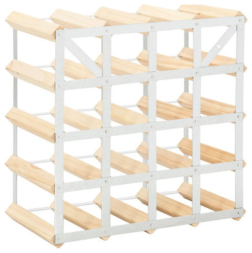 vidaXL Countertop Wine Rack Bottle Holder for 20 Bottles Wine Storage Solid Wood