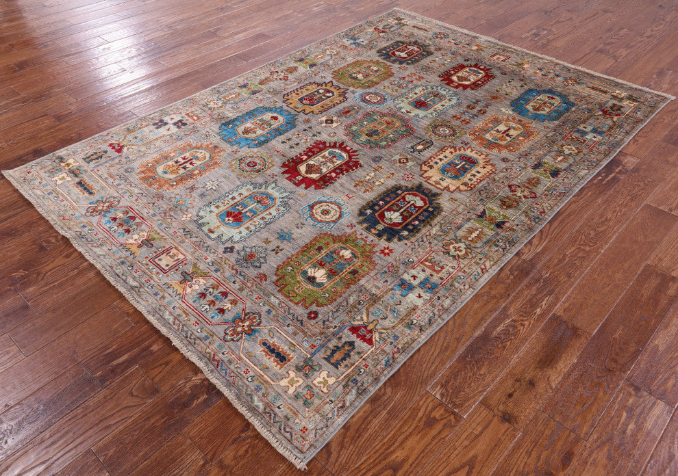 Fine Turkmen Ersari Hand Knotted Rug 5' 8" X 8' 2" - Q12472