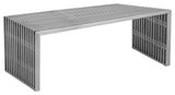 Amici Brushed Stainless Steel Bench