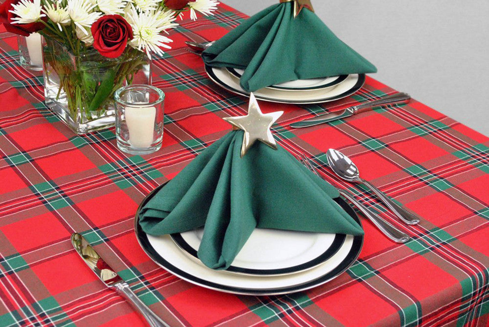 Holiday Plaid Tablecloth 60"X84