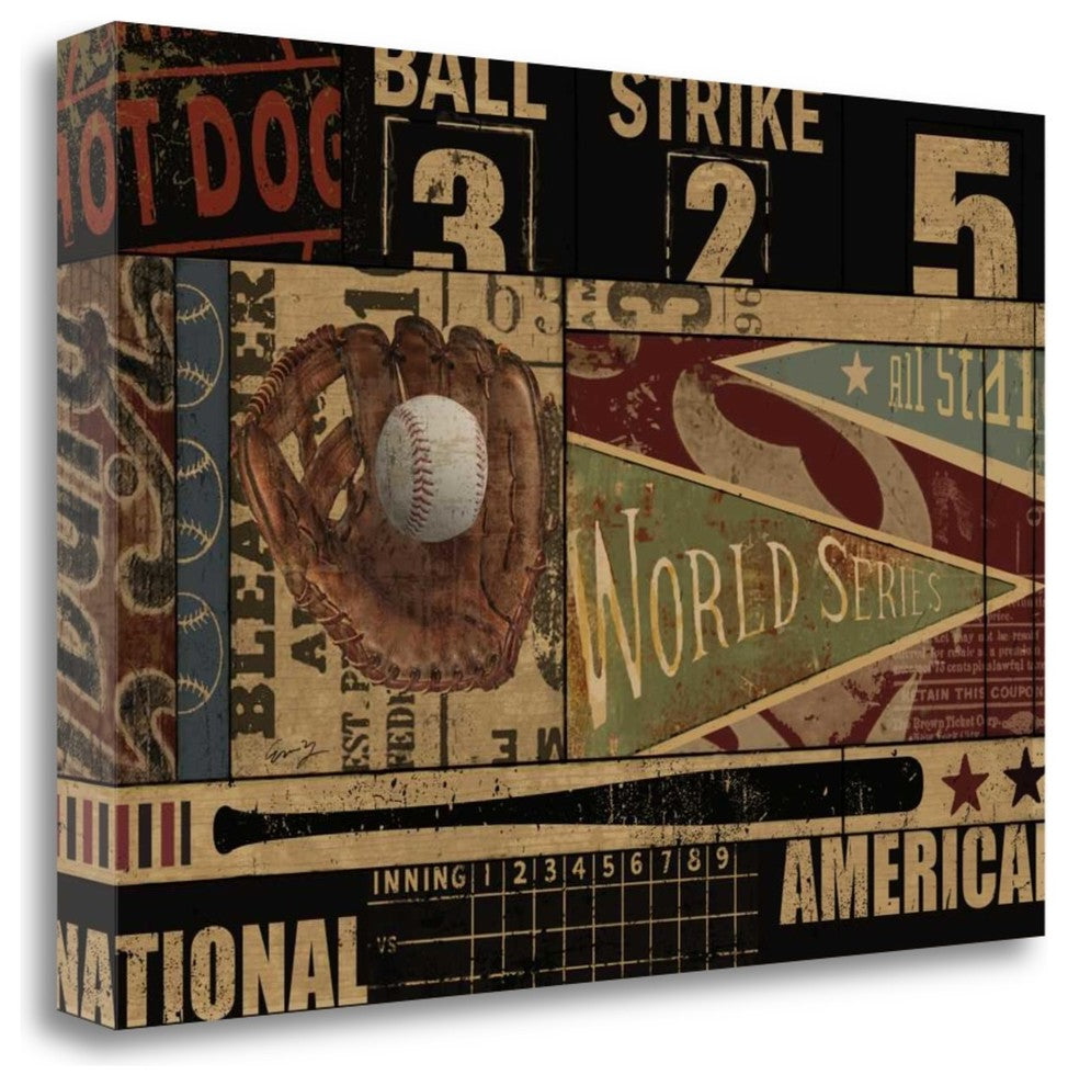 "Vintage Ball Park" By Eric Yang, Giclee Print on Gallery Wrap Canvas