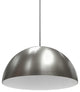 Domos 16" Pendant - Satin Nickel w/White<br> Interior - Integrated LED - 12W