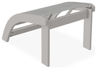 Adirondack Sling Outdoor Ottoman, Alloy/Warm Gray