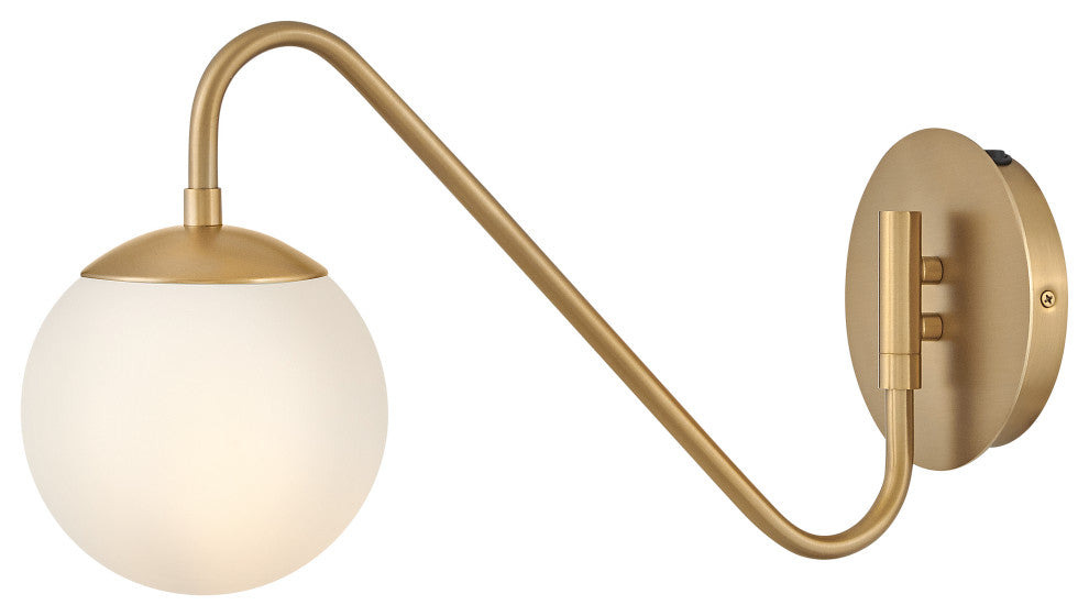 Lark Dottie Small Single Light Sconce, Lacquered Brass