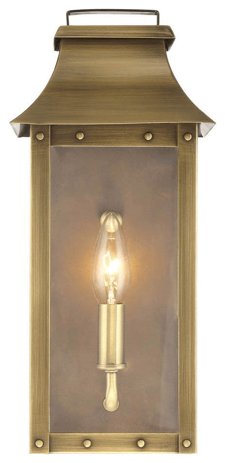 Manchester 1-Light Aged Brass Pocket Wall Light