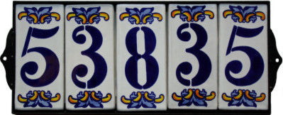 Wrought Iron House Number Frame Villa