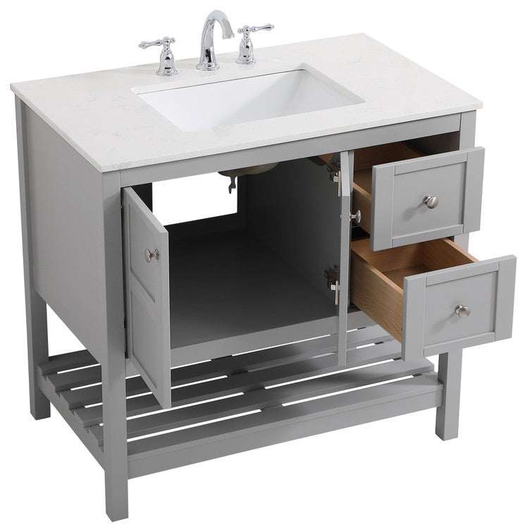 Tucker Grey 36" Single Sink Bathroom Vanity