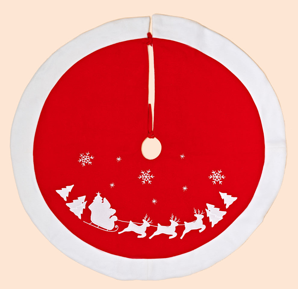 36" Christmas Treeskirt, Embroidery