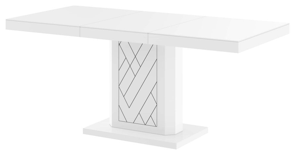RIVA Dining Set, White/White/ Black