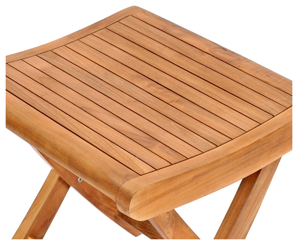Teak Wood Italy Footstool / Side Table, made from A-Grade Teak Wood