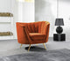 Margo Velvet Upholstered Set, Cognac, Chair