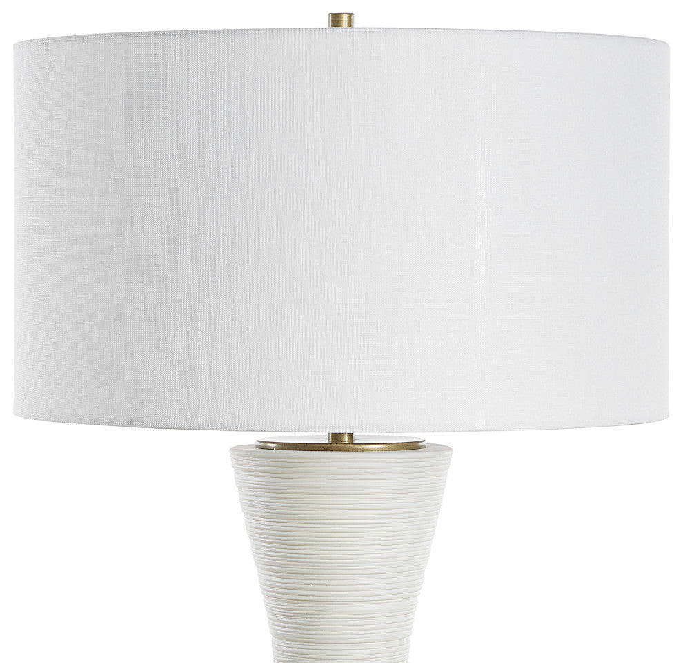 Uttermost Ridgeline Matte White Table Lamp