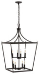 Safavieh Vallor 8 Light Pendant Oil Rubbed Bronze, Black