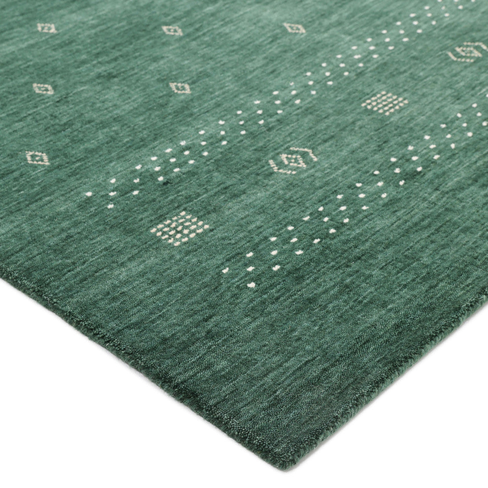 Simi One-of-a-Kind Handmade Area Rug Green, 3' 0'' x 5' 0''