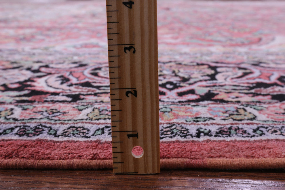 11' 11" X 18' 7" Hand Knotted Kashan Silk Rug - Q13845