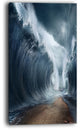 "Waves over the Parted Sea Path" Canvas Print