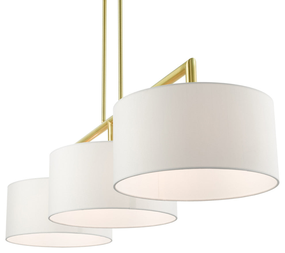 Satin Brass Timeless, Transitional, Linear Chandelier