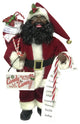 15" Black Candy Cane Claus