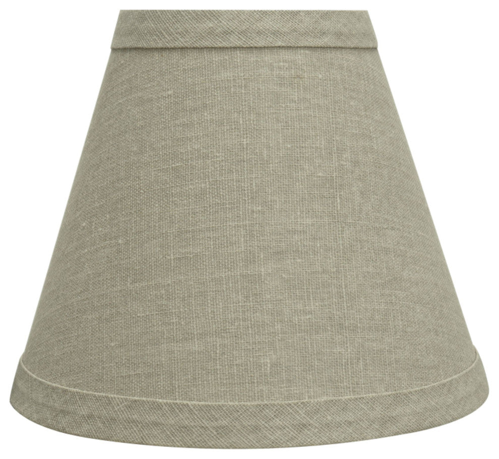 32112-5 Small Hardback Empire  Chandelier Clip On Lamp Shade Khaki 3"x6"x5"