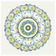 "Lakai Circle I Blue and Yellow" Digital Paper Print by Kathrine Lovell, 32"x32"