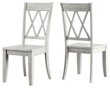 Arbor Hill X Back Wood Dining Chair, Set of 2, Antique White